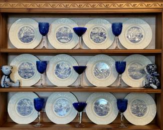 Set of 12, Wedgwood, Barker Bros, First Edition Plates