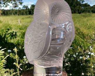 Lalique Crystal Owl