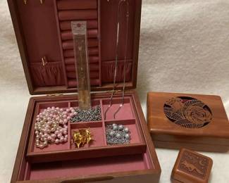 Monet Jewelry And Wooden Jewelry Boxes