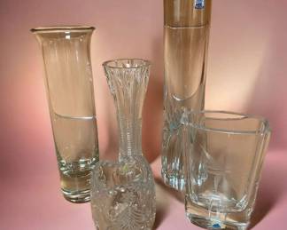 Krosno, Mikasa Crystal Glass Vases