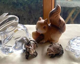 Orrefors Crystal Rabbit,Austrian Turtle Other Woodland Creatures