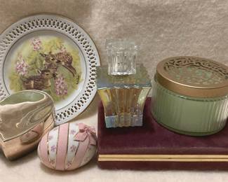 Marilyn Leader the Fawns Porcelain Plate, Porcelain Egg And More