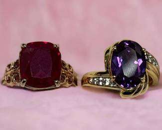BBJ Sterling Ruby Sapphire Rings
