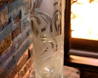 Rosenthal Carved Glass Vase By Bjorn Wiinblad