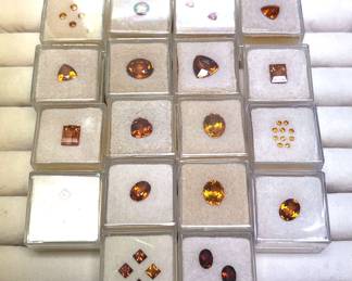 Gemstones Garnet, Citrine, Zircon,