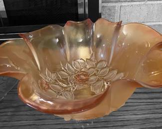 Pink Depression Glass Tray And More