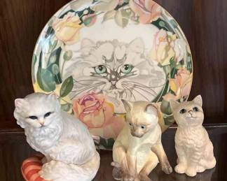 Feline Figurines Collectible Plate By Julie Shearer