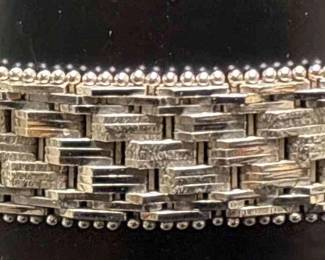 Italian Sterling Basket Weave Bracelet