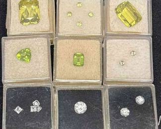 Gemstones Ouro Verde, Sphene, Peridot, Garnet, Zircon