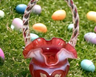 Fenton Open Heart Basket, Other Victorian Decor