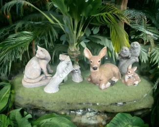 Stoneworks By Wolfe And More Cement Garden Figurines