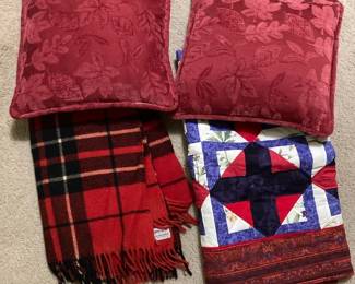 Troy Robe Wool Stadium Blanket, Quilt Throw Pillows