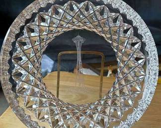 Waterford Crystal SEATTLE SPACE NEEDLE Etched Plate