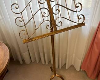 35 Vintage Scrollwork Gilt Decorator Music Standmin