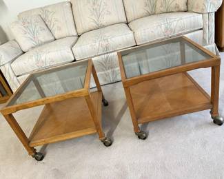 35 Drexel Et Cetera Glass Top Side Tables X2min