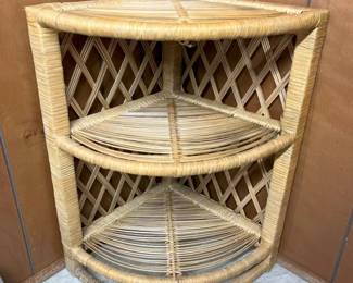 35 Vintage Wicker Corner Shelfmin