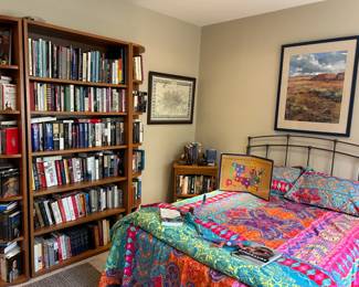 Books, beds, and a quarter collection.  Ah bliss.