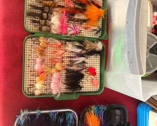 Close up of the lures.  We have materials so you can make your own too.