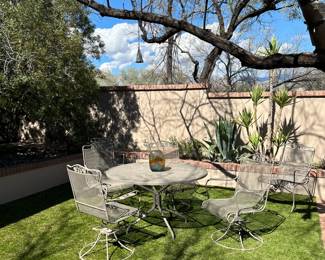 Woodard metal patio set.