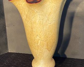 Large Art Glass Vase- Poland