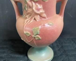 Roseville Columbine Pedestal Vase