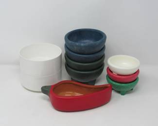 Heller bowls and tid bit and salsa bowls