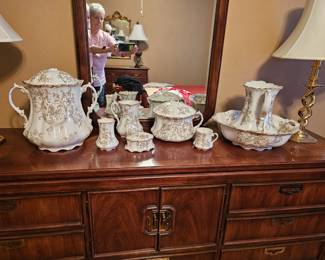 Victorian Chamber pot - Full set - 10 pc