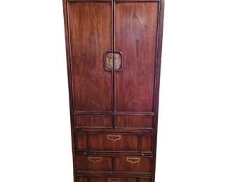 One of TWO tall narrow armoires matching master bedroom set