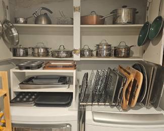 Pots, Pans, Cooking sheets, fry pans