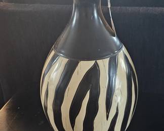 Zebra striped vase