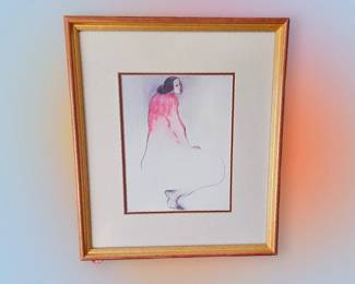 Framed artwork of R. C. Gorman, the "Picasso" of Indian Artists