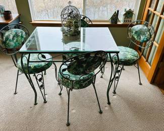 Florentine Forge MCM Patio Set , Wrought Iron 