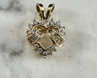 14k Gold and Diamonds Pendant 