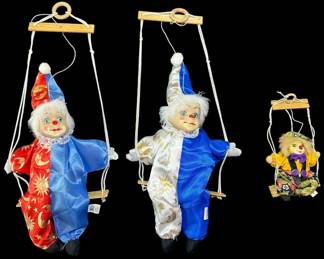 Swinging Clown Marionettes