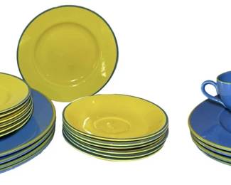 Blue Yellow Mayfair Dinnerware