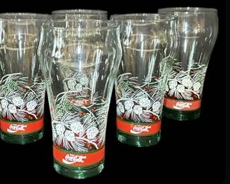 7 Coca Cola Holiday Glasses