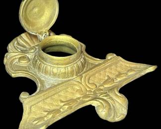Vintage Brass Inkwell
