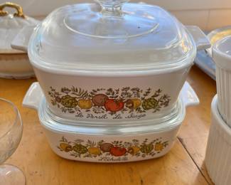  Corning Ware Casserole Dishes -  Le Persil La Sauge,  L’Echalote , La Marjolaine Spice of Life 
