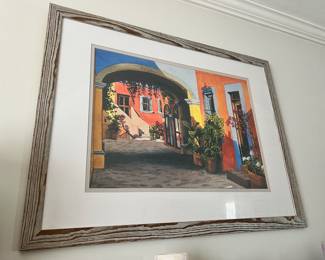 Framed & Matted Watercolor Print "San Miguel Courtyard" by Ilana Richardson