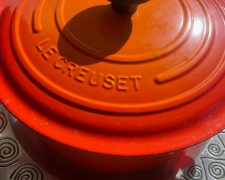 Le Creuset Flame Orange Enameled Cast Iron 5.5 Qt Dutch Oven - #26 