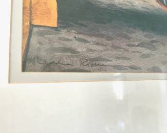 Framed & Matted Watercolor Print "San Miguel Courtyard" by Ilana Richardson