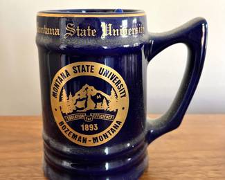 Montana State University Collectable Blue/Gold Beer Stein