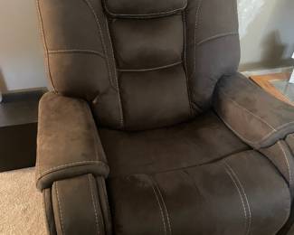 Brown Faux Suede Recliner