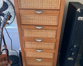 7-Drawer Lingerie Chest with Wicker Drawers