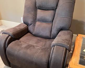 Brown Faux Suede Recliner