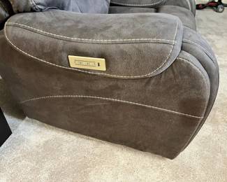 Brown Faux Suede Recliner