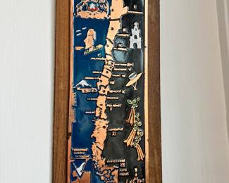 Chile Copper Map of Chile Highlights