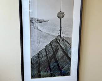 Framed & Matted Print 1971 "Northern Point" by Andrew Wyeth