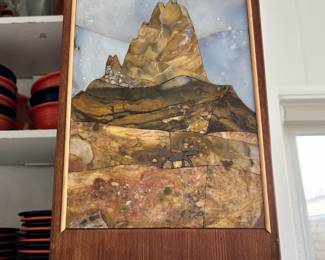 Mosiac Tile Mountain/Landscape Wall Plaque