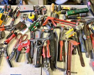 Assortment of Hand Tools - Pliers, Screwdrivers, Pliers, Hammers